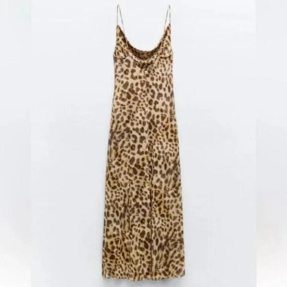 ZARA ANIMAL PRINT TULLE DRESS - Picture 8 of 10
